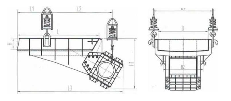XZG雙質(zhì)體振動給料機外形簡圖-河南振江機械