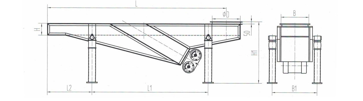 SZCL振動(dòng)輸送機(jī)安裝簡圖-河南振江機(jī)械